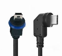 Mobotix Mx-CBL-MUC-AN-MU-1 S7x Cable MiniUSB-C to MiniUSB angled-straight 1m