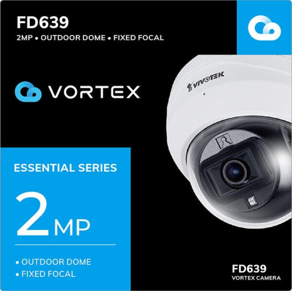 Vivotek FD639-1Y VORTEX Essential 2MP IP66 Vandal Proof Dome w/ 1-yr license - Image 2