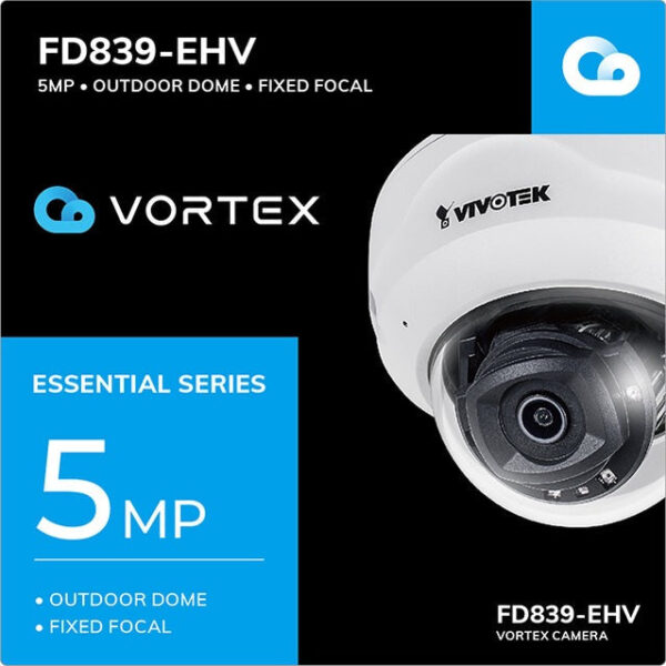 Vivotek FD839-EHV-1Y VORTEX Essent. 5MP IR IP66 Extreme Temp Dome w/ 1-yr license - Image 2