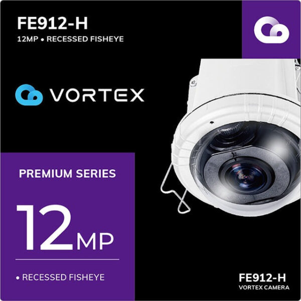 Vivotek FE912-H-1Y VORTEX Prem. 12MP Recessed 360° AI Fisheye, w/ 1-yr license - Image 2
