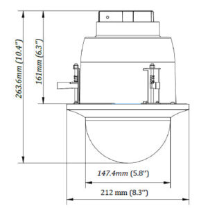 Geovision GV-QSD5730-In Ceiling 33x 5MP H.265 Low Lux WDR Pro IP Speed Dome