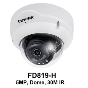 Vivotek FD819-H-1Y VORTEX Essential 5MP Indoor IR WDR Dome w/ 1-yr license