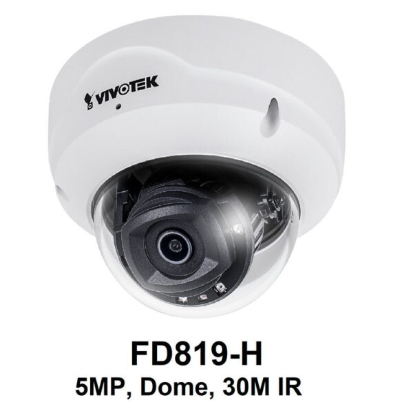 Vivotek FD819-H-1Y VORTEX Essential 5MP Indoor IR WDR Dome w/ 1-yr license
