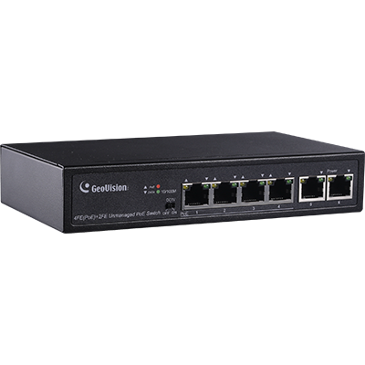 Geovision GV-APOE0400 6-Port 10/100 Mbps Unmanaged PoE Switch with 4-Port PoE