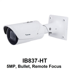 Vivotek IB837-HT-1Y VORTEX Prem. 5MP IP66 Remote Focus AI Bullet w/ 1-yr license