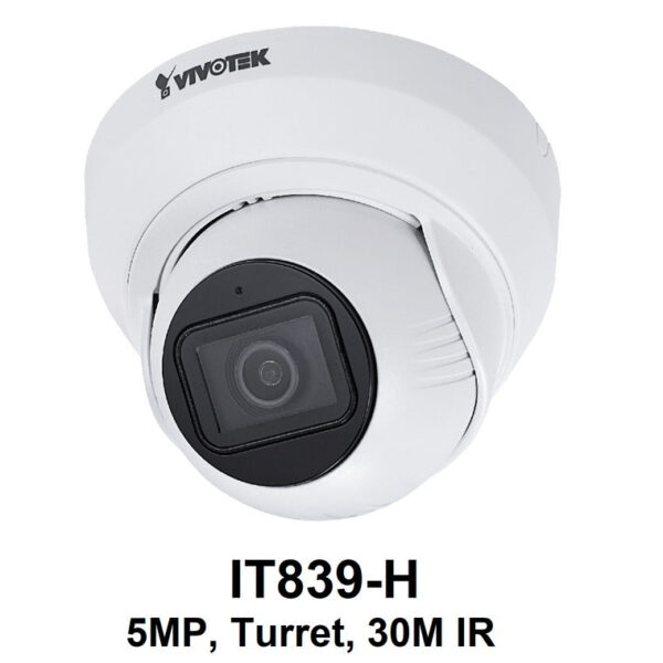 Vivotek IT839-H-1Y VORTEX Essent. 5MP IR IP66 Turret, 2.8mm w/ 1-yr license - Image 2