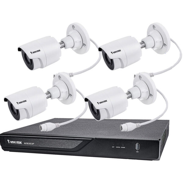 Vivotek ND9323P-2TB-4IB80 H.265 NVR,2TBHDD,8PoEPorts,4xIB9380-H 5MP30MIR OutdrBullet