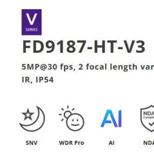Vivotek FD9187-HT-V3(7-22 mm) Indoor Dome, 5M 30fps, H.265/MJPEG, 7-22mm Motorized