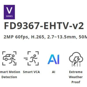 Vivotek FD9367-EHTV-V2 2MP 50M IR Outdoor WDR Pro Remote Focus Dome, IoTSecurity