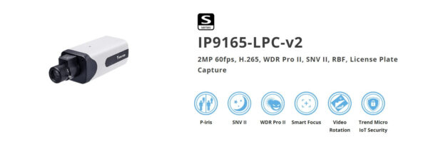 Vivotek IP9165-LPC-V2 (9-50mm) 2MP 60fps 140dB WDR Pro II Indoor Box, 9~50mm, IoT Security