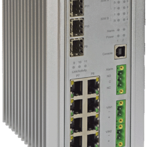 Hanwha Vision SWT-G11MGHP11 Port Hardened Managed Gigbit Ethernet Switch with 60W PoE