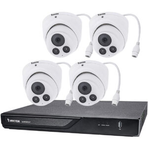 Vivotek ND9323P-2TB-4IT80A H.265 NVR,2TBHDD,8PoEPorts,4xIT9380-HF2 5MP30MIR OutdrTurret